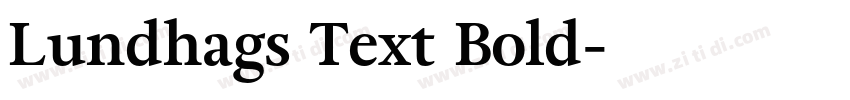 Lundhags Text Bold字体转换